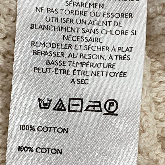 Free People Beach Hailee Crochet Knit Pants S Cream Cotton Blend textured athlei - Picture 8 of 10